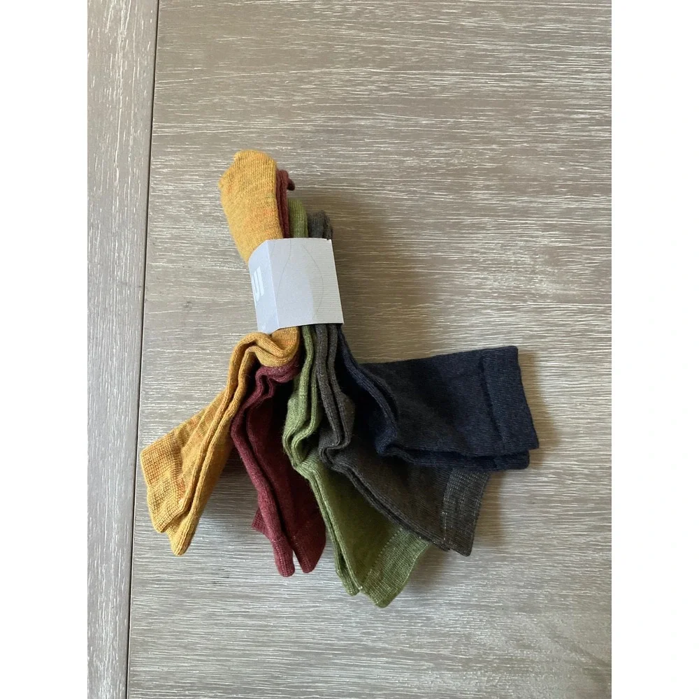 Nui Organics Nature Sock Harakeke 5pc Multicolor 12-24m New With Tags